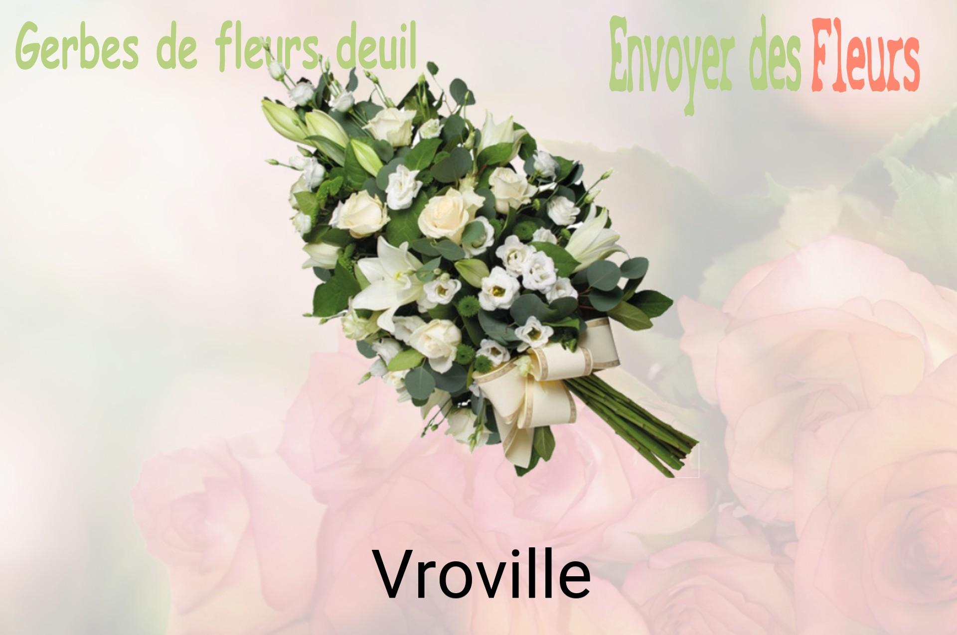 Gerbe de fleurs de deuil livrée à Vroville